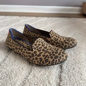 Rothy's The Little Cat Loafers Leopard Cheetah Animal Print Size 4 EUC